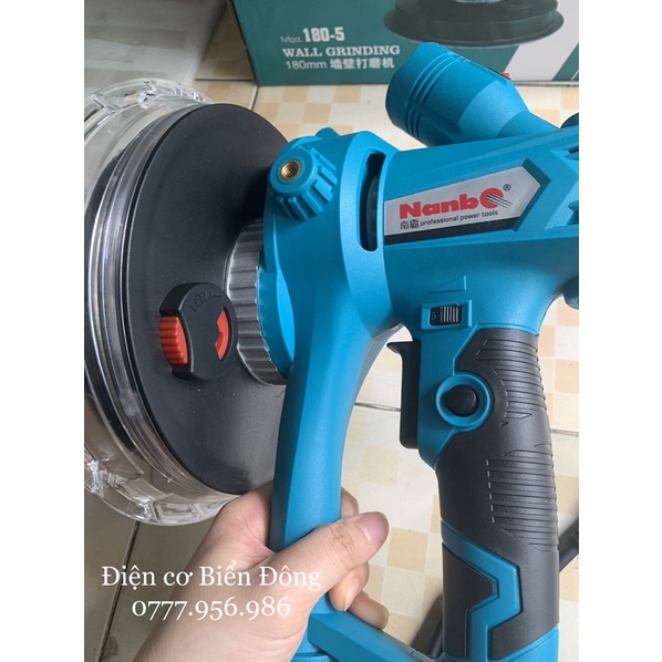 Máy chà nhám tường NABO 1260W 180mm dùng để làm mịn tường thô trước khi sơn