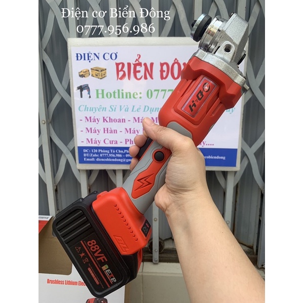 Máy Mài Góc - Máy Cắt Dùng Pin DH THAILAND 88VF - TỪ TÍNH, KHÔNG CHỔI THAN