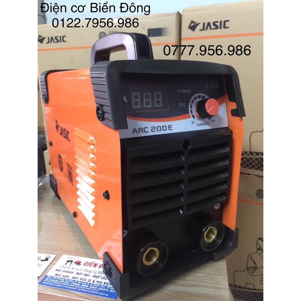 Máy hàn JASIC ARC-200E mới Anh Quốc Tặng bộ mặt nạ Hàn bó 20 que hàn Hàn que chấm boong 4 ly với 