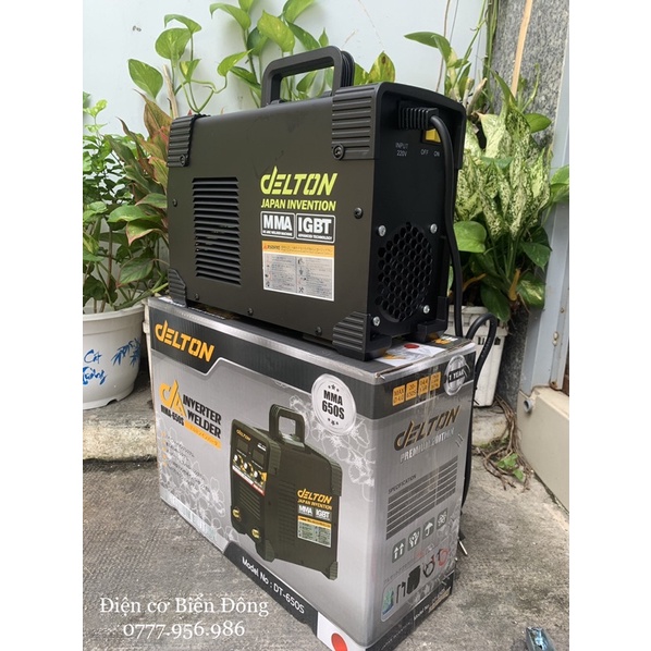 Máy Hàn điện tử DELTON MMA-650S đen INVETER cao cấp Tặng Bó 20 que Hàn que chấm boong 4 ly