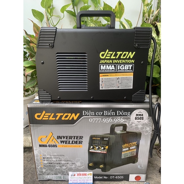 Máy Hàn điện tử DELTON MMA-650S đen INVETER cao cấp Tặng Bó 20 que Hàn que chấm boong 4 ly