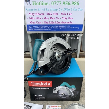 Máy cưa dĩa Makota TM-7000-185mm với công suất 1600W mạnh mẽ Tặng lưỡi cưa 185mm 