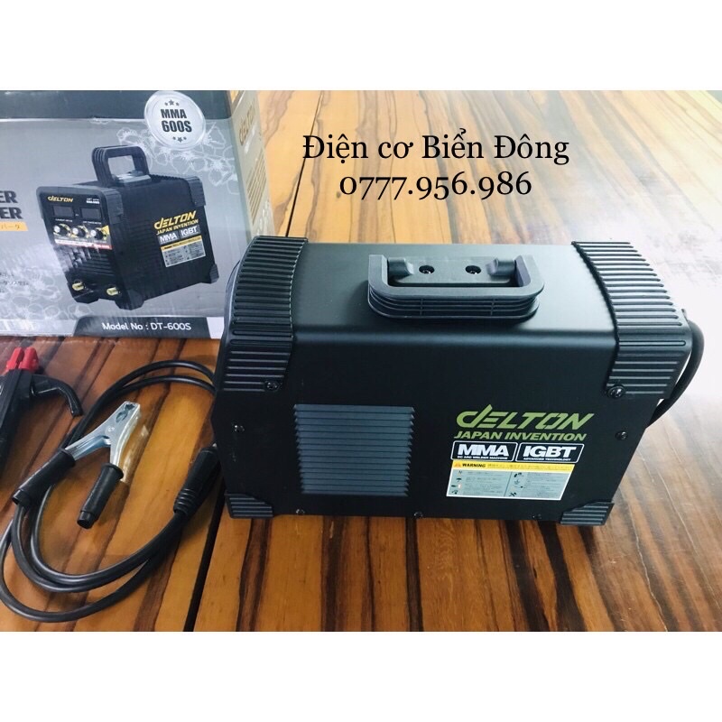 Máy Hàn điện tử DELTON MMA-600S đen INVETER model mới cao cấp Tặng Bó 20 que Hàn que chấm boong 4 ly 