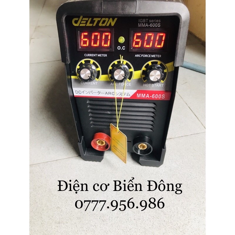 Máy Hàn điện tử DELTON MMA-600S đen INVETER model mới cao cấp Tặng Bó 20 que Hàn que chấm boong 4 ly 