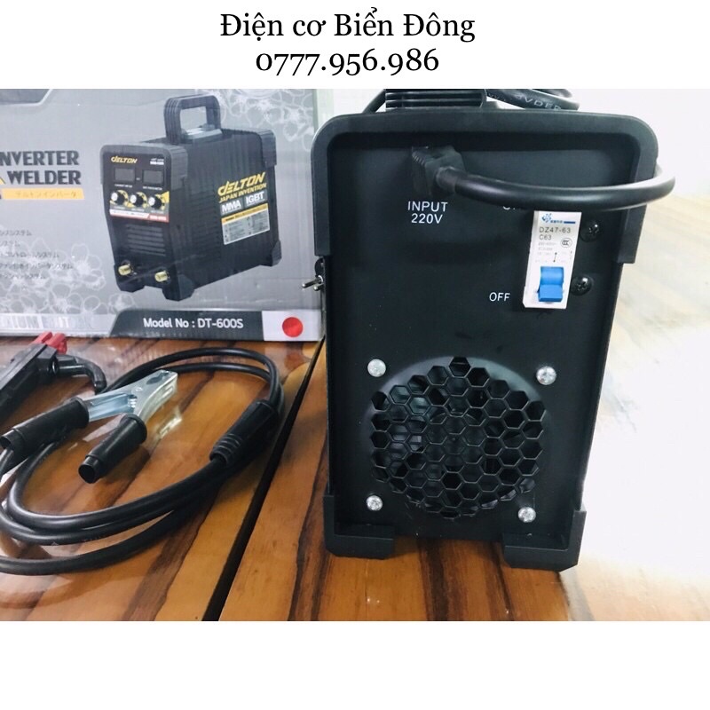 Máy Hàn điện tử DELTON MMA-600S đen INVETER model mới cao cấp Tặng Bó 20 que Hàn que chấm boong 4 ly 