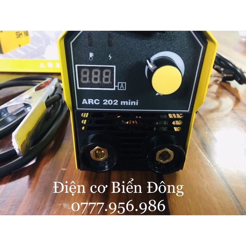 MÁY HÀN ĐIỆN TỬ SIÊU MINI ĐEO VAI SHINE ARC 202 MINI HÀN SẮT TÔN GIA ĐÌNH VÀ SẢN XUẤT. Tặng Bó 20 que