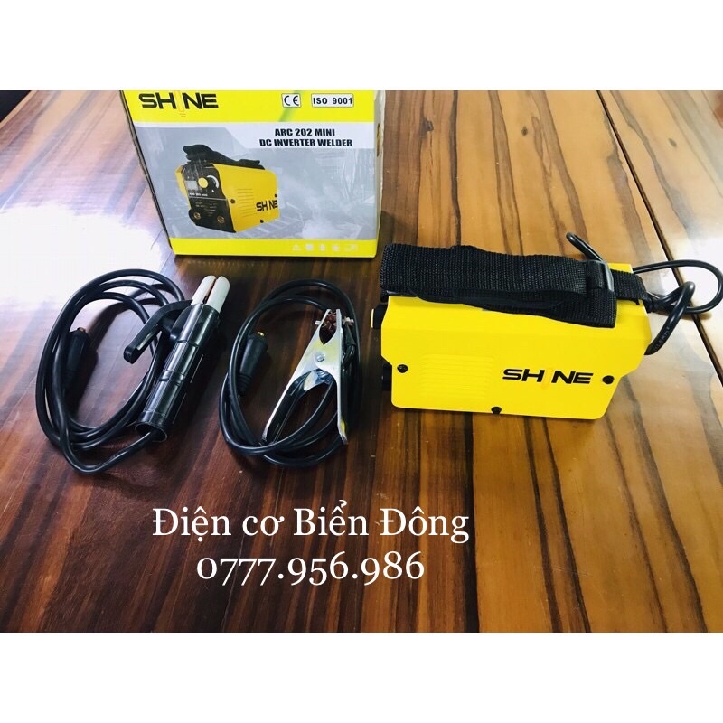 MÁY HÀN ĐIỆN TỬ SIÊU MINI ĐEO VAI SHINE ARC 202 MINI HÀN SẮT TÔN GIA ĐÌNH VÀ SẢN XUẤT. Tặng Bó 20 que 