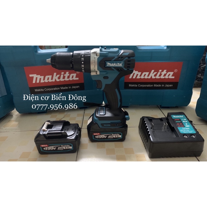 MÁY KHOAN PIN MKT KHÔNG CHỔI THAN PIN 199V 10 cell pin MÔ TƠ TỪ CÓ BÚA 3 CHỨC NĂNG