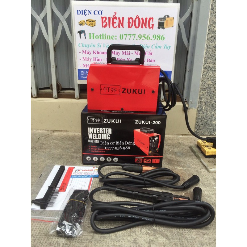 Máy Hàn điện tử ZUIKUI 200 INVERTER tiết kiệm điện hàn sắt, tôn gia đình ,công nghệ sản xuất.