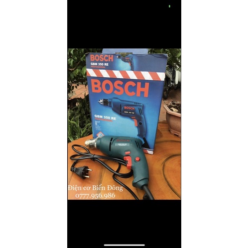 Máy khoan BOSH 10ly 350RE khoan sắt, gỗ, tôn, bắt vít.
