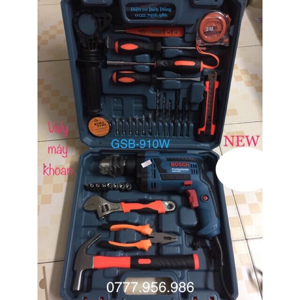 Bộ Máy khoan Valy BOSH GSB 16RE FULL đồ nghề chuyên dùng để khoan sắt, tường, gỗ, tôn, bắn vít