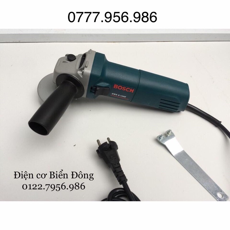 Máy mài BOSH 6-100 loại 1 670W mài cắt sắt, tường, gỗ, tôn , đánh bóng inox,.. Tặng kèm đá mài 29k