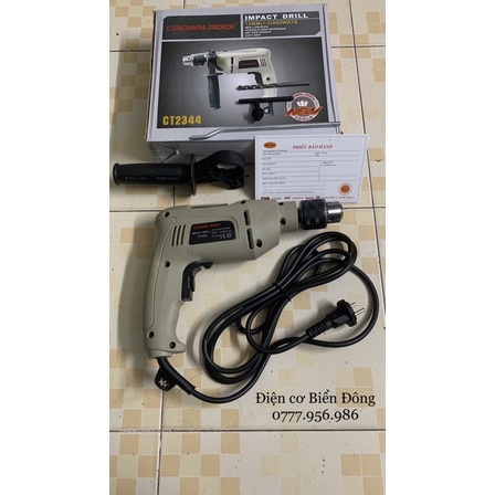 Tặng mũi khoan 35k Máy khoan CROWN ROCK CT2344 được sử dụng để khoan tường, gỗ, tôn, sắt, bắt vít