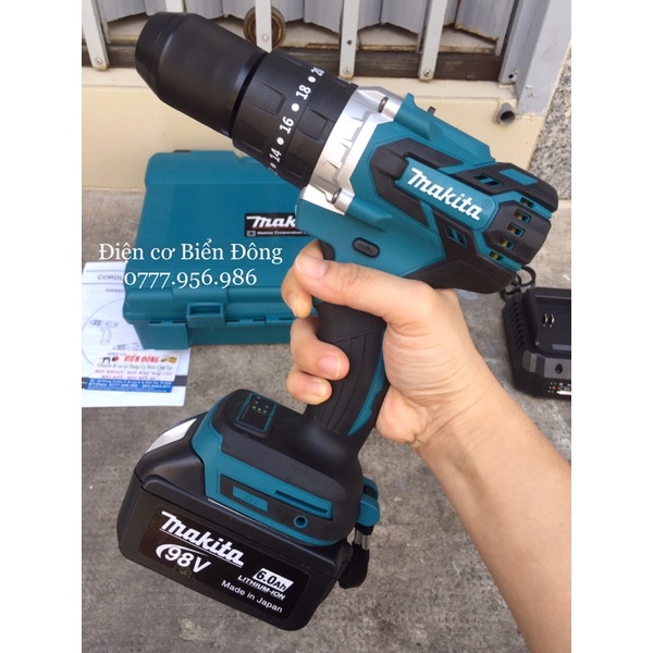 MÁY KHOAN PIN MKT KHÔNG CHỔI THAN PIN 98V 10 cell pin MÔ TƠ TỪ CÓ BÚA 3 CHỨC NĂNG