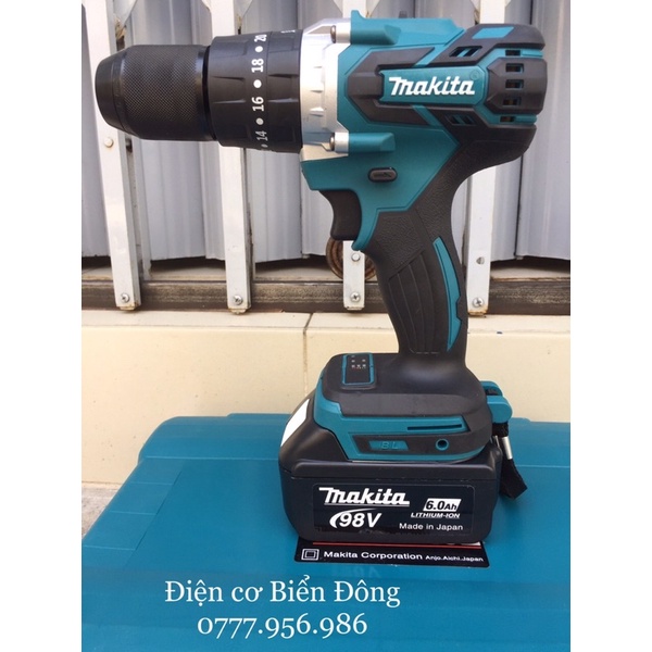 MÁY KHOAN PIN MKT KHÔNG CHỔI THAN PIN 98V 10 cell pin MÔ TƠ TỪ CÓ BÚA 3 CHỨC NĂNG
