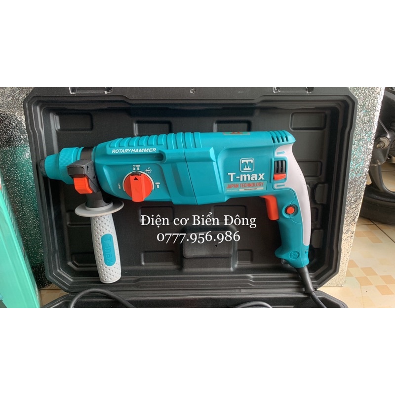 Máy khoan Bêtông TMAX TM-2603 hộp lớn 3 chức năng khoan bêtông Tặng bộ mũi gài khoan và đục 200k 