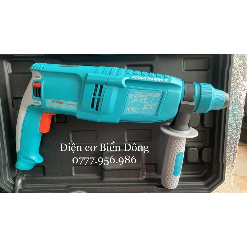 Máy khoan Bêtông TMAX TM-2603 hộp lớn 3 chức năng khoan bêtông Tặng bộ mũi gài khoan và đục 200k