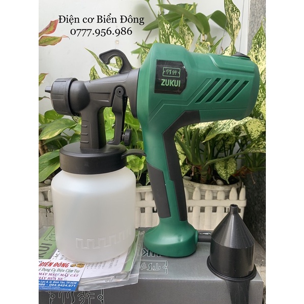 Máy phun sơn Zukui ZK400 - 400W hoạt động bằng nguồn điện, là dụng cụ để sơn vật liệu