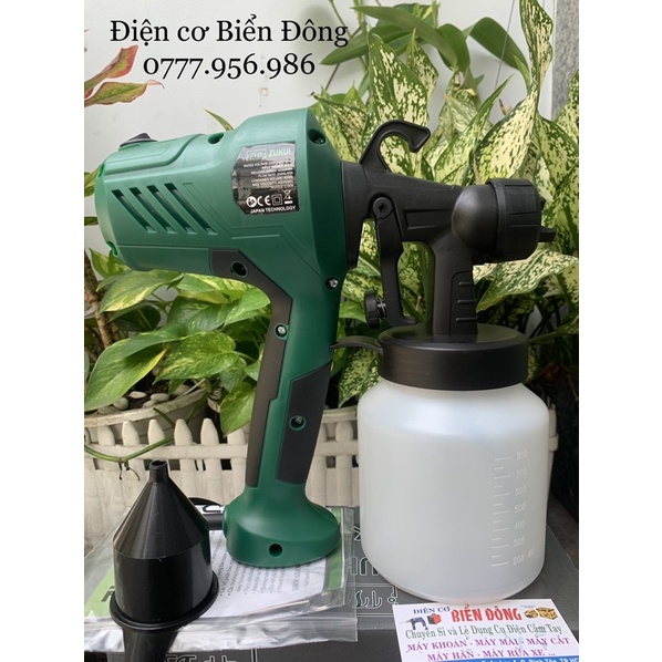 Máy phun sơn Zukui ZK400 - 400W hoạt động bằng nguồn điện, là dụng cụ để sơn vật liệu