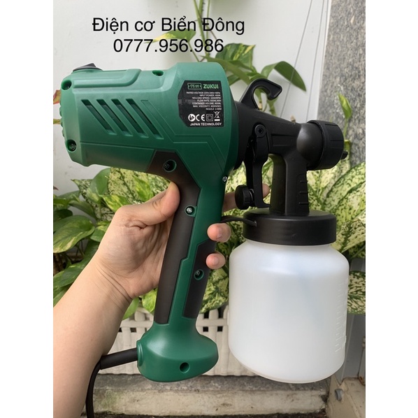 Máy phun sơn Zukui ZK400 - 400W hoạt động bằng nguồn điện, là dụng cụ để sơn vật liệu