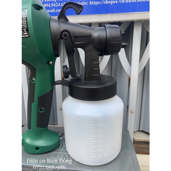Máy phun sơn Zukui ZK400 - 400W hoạt động bằng nguồn điện, là dụng cụ chuyên dùng để sơn vật liệu