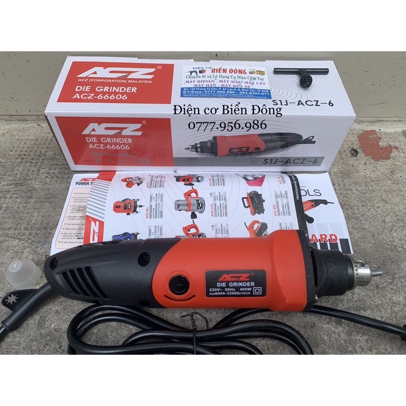 Máy mài khuôn ACZ 66606chuyên dùng để mài, khoan, cắt, điêu khắc, làm lũa gỗ, đánh bóng, chà nhám