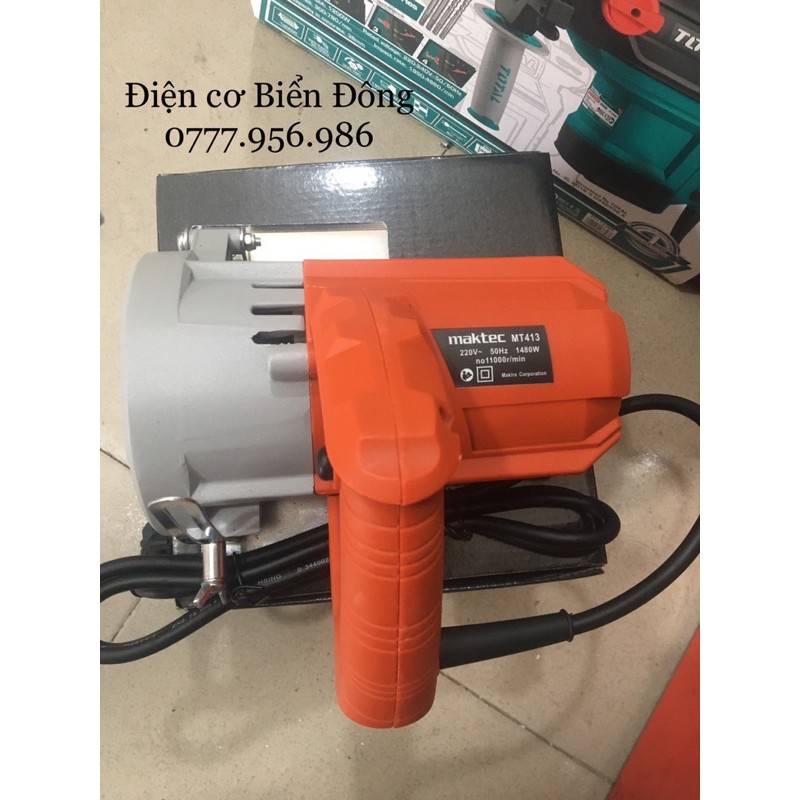 Máy cắt gạch MAKTEC MT413 với công suất 1.480 W mạnh mẽ, đáp ứng nhu cầu cưa nhiều loại gỗ...