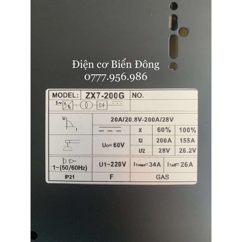 Máy hàn điện tử Tặng Bó 20 que Máy Hàn điện tử BOSS ZX7-200G INVERTER model mới cao cấp