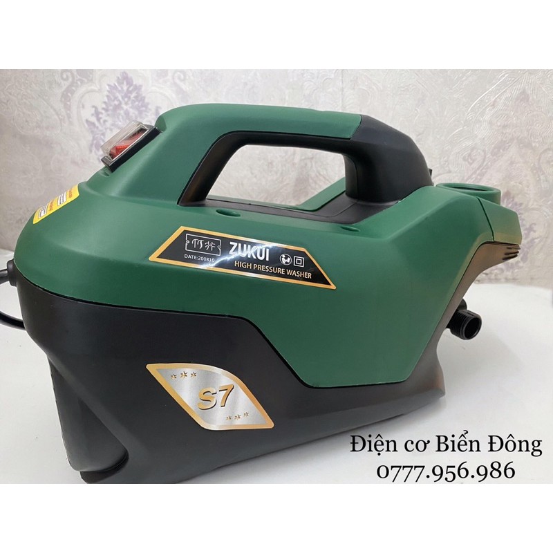 Máy rửa xe Tặng kèm bình bọt tuyết và ống nối dài súng MÁY RỬA XE ZUKUI S7 2800Ư thiết kế dáng phi thuyền