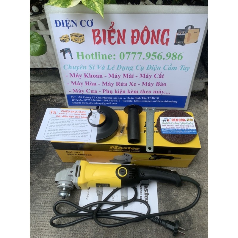 Máy mài Tặng đĩa mài 29k Máy mài đuôi dài 1 tấc MASTER 980W chuyên dùng để mài và cắt sắt, tường, gỗ, tôn
