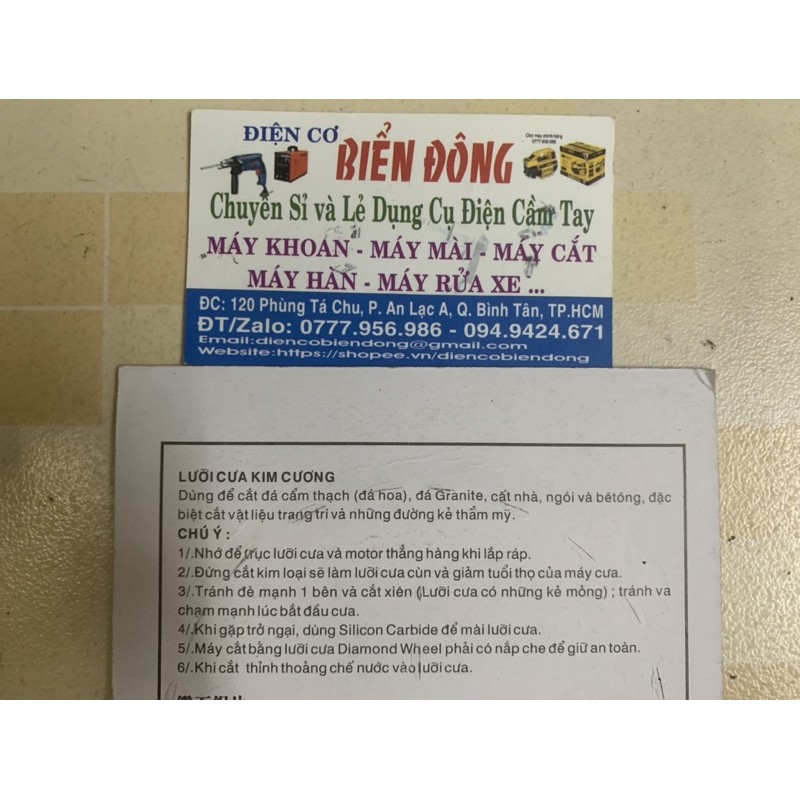 Lưỡi hợp kim cắt ướt gạch đá tường Nam Kiến hàng loại 1 chất lượng cao