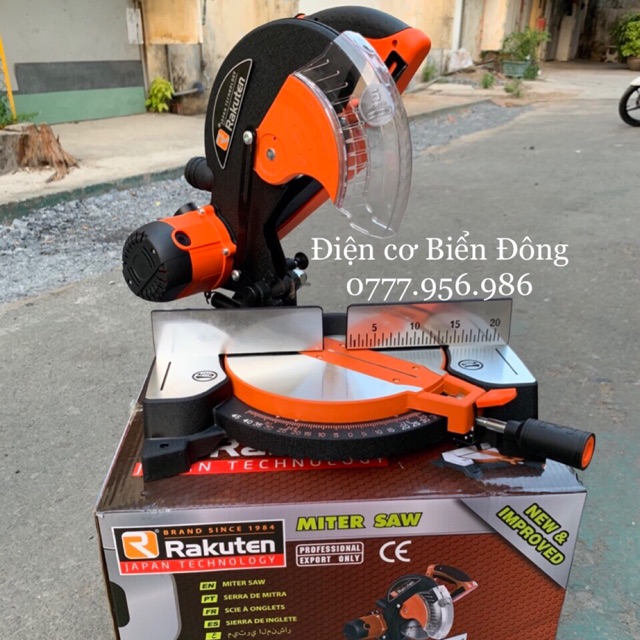 Máy cắt nhôm RAKUTEN cắt xoay 45 độ đĩa cắt 255mm 1850W