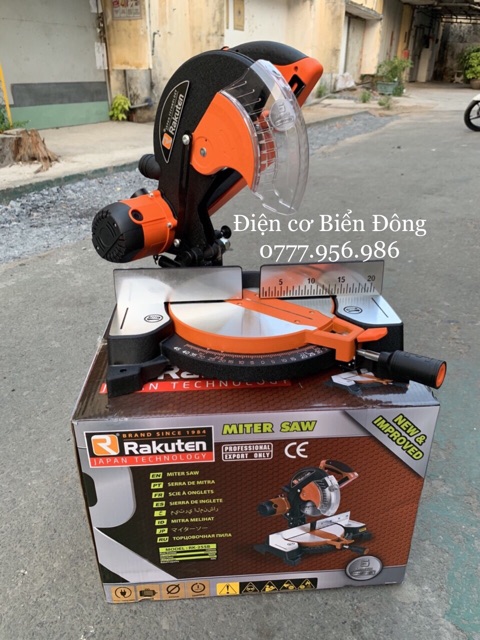Máy cắt nhôm RAKUTEN cắt xoay 45 độ đĩa cắt 255mm 1850W