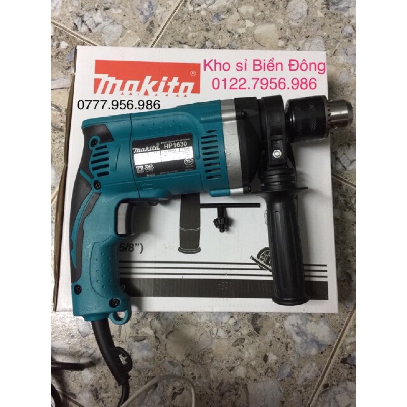 Máy khoan bê tông MAKTIA HP1630 khoan sắt, tường, gỗ, tôn, bắn vít. Tặng thướt đo, khoá khoan, mũi khoan