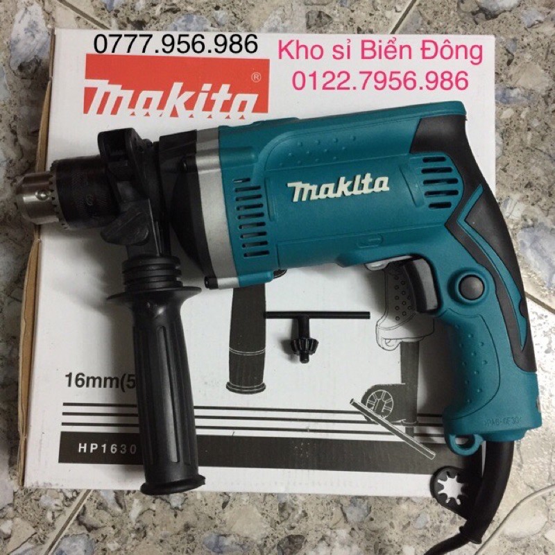Máy khoan bê tông MAKTIA HP1630 khoan sắt, tường, gỗ, tôn, bắn vít. Tặng thướt đo, khoá khoan, mũi khoan 