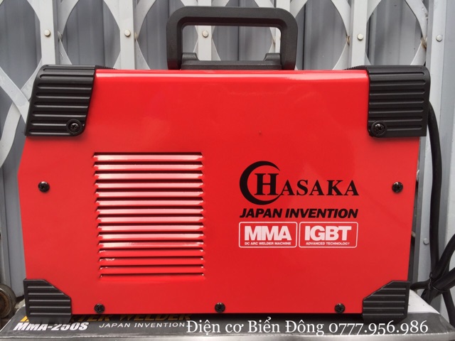 Máy Hàn điện tử tặng Bó 20 que Hàn que chấm boong 4 ly Máy Hàn điện tử HASAKA MMA-250S đỏ có INVETER