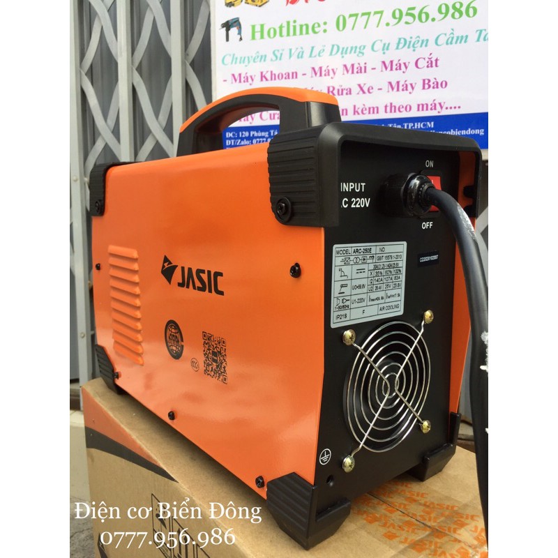 Máy Hàn điện tử Tặng bó 20 que hàn Hàn que chấm boong 5 ly máy hàn JASIC ARC-250E ANH QUỐC