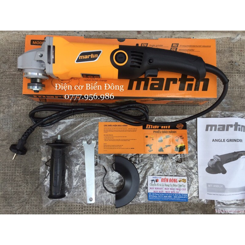 Máy mài góc đuôi dài 1 tấc MAR.TIN 950W mài và cắt sắt, tường, gỗ, tôn.