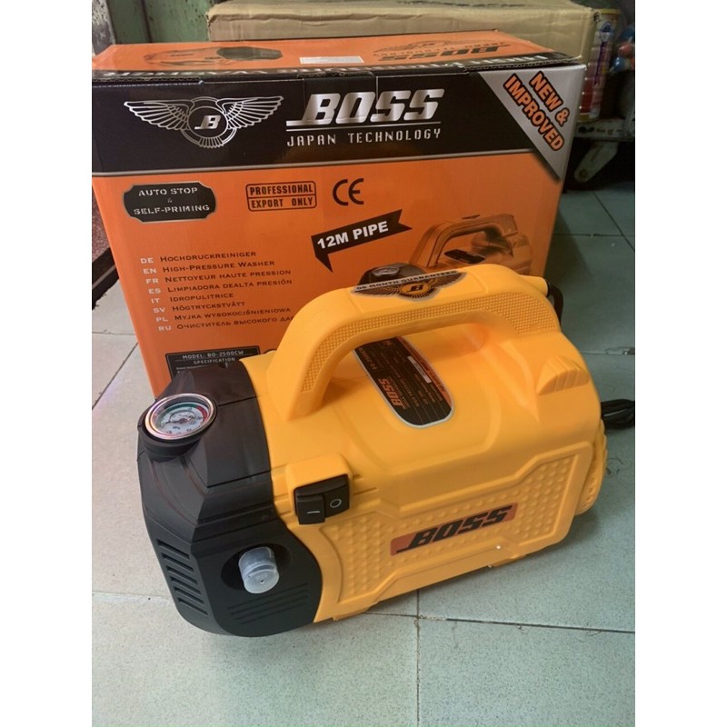 Máy rửa xe Tặng bình bọt tuyết 99k Máy rửa xe BOSS 2500W NHẬT BẢN tặng đấy đủ bình bọt và ống dài