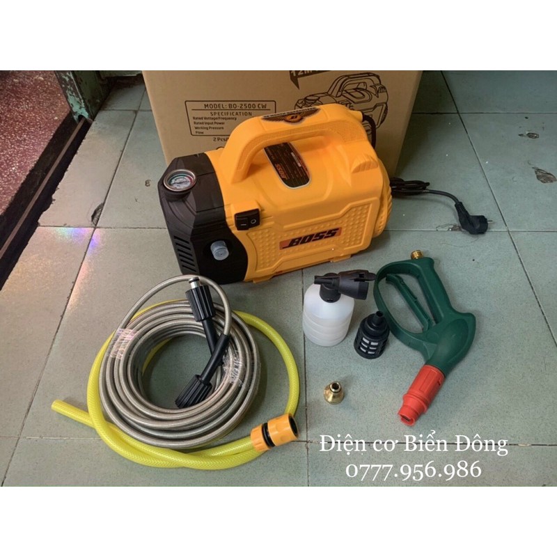Máy rửa xe Tặng bình bọt tuyết 99k Máy rửa xe BOSS 2500W NHẬT BẢN tặng đấy đủ bình bọt và ống dài