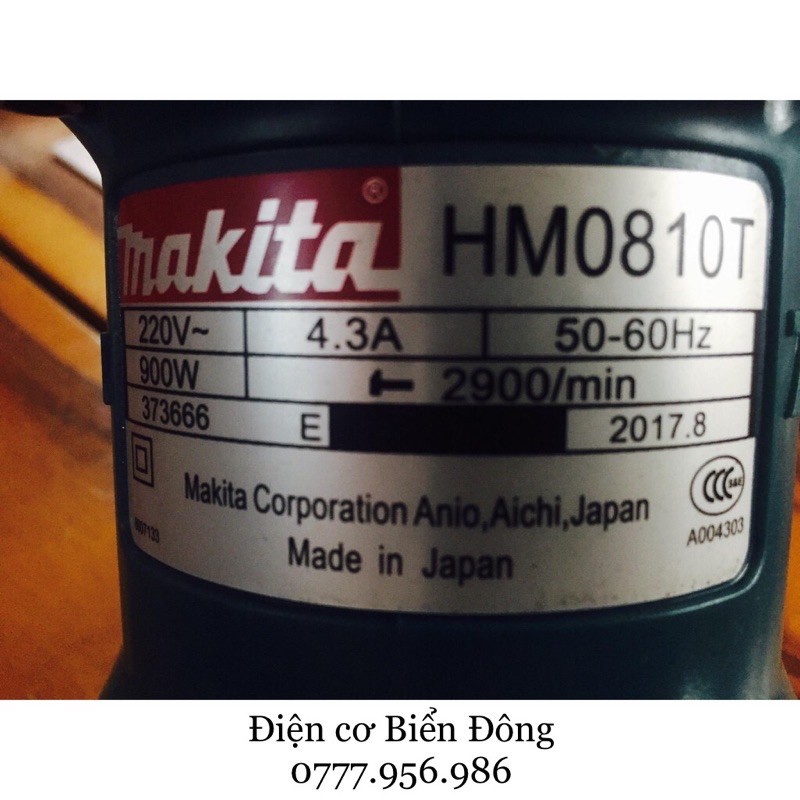 Máy đục bê tông Tặng 2 mũi bẹt và nhọn Máy đục bê tông mũilục giác Makita HM0810 17mm