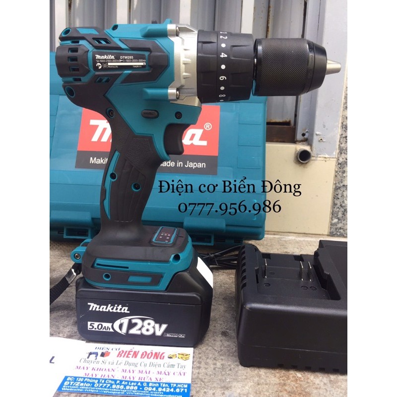 MÁY KHOAN PIN MAKITA KHÔNG CHỔI THAN PIN 128V 10 cell pin MÔ TƠ TỪ CÓ BÚA 3 CHỨC NĂNG