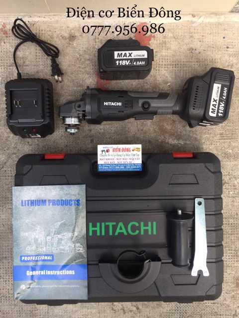 Máy Máy Mài Góc - Máy Cắt Dùng Pin HITACHI 118V - KHÔNG CHỔI THAN