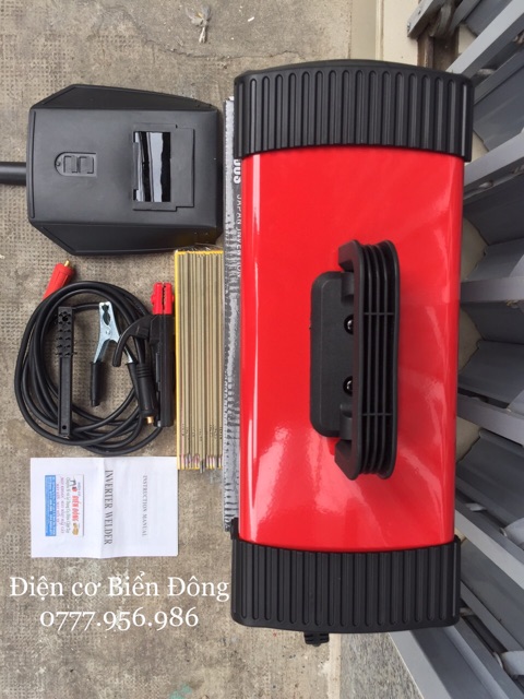 Tặng Bó 20 que Hàn que chấm boong 4 ly  Máy Hàn điện tử HASAKA MMA-250S đỏ có INVETER model mới cao cấp