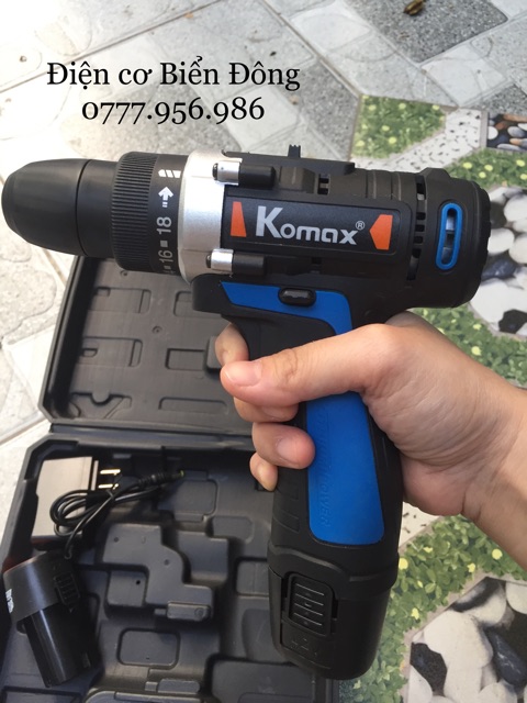 MÁY KHOAN PIN KOMAX CHÍNH HÃNG 12V khoan gỗ kim loại vặn vít