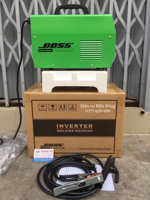 Máy hàn điện tử Tặng Bó 20 que Máy Hàn điện tử BOSS ZX7-200G INVERTER xanh lá model mới cao cấp