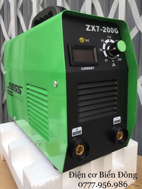 Máy hàn điện tử Tặng Bó 20 que Máy Hàn điện tử BOSS ZX7-200G INVERTER xanh lá model mới cao cấp