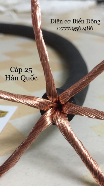 Dây cáp hàn 25 HÀN QUỐC cao cấp lõi đồng 100 phần trăm