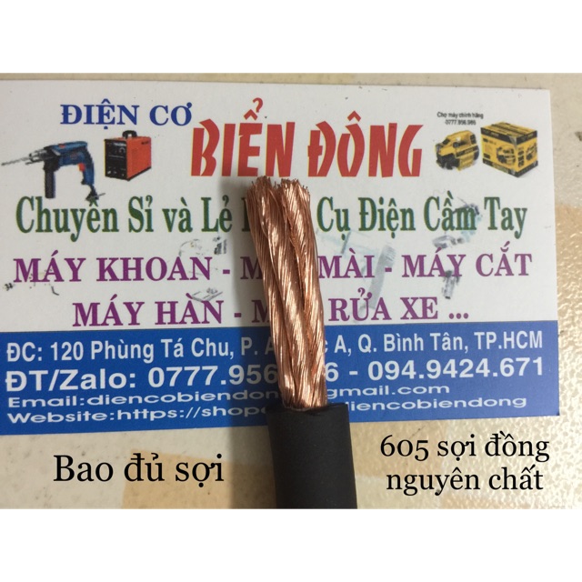 Dây cáp hàn 25 HÀN QUỐC cao cấp lõi đồng 100 phần trăm