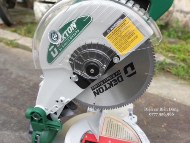 Máy cắt nhôm DEKTON DEK 255 đa góc dùng motor trực tiếp 120 răng, cắt xoay 45 độ 1800W